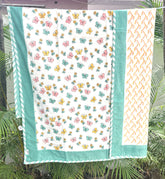 Butterfly Hand Block Printed Baby Dohar