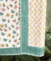 Butterfly Hand Block Printed Baby Dohar