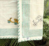 Scooter Hand Block Printed Baby Dohar