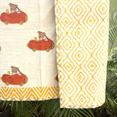 Red Car Hand Block Printed Baby Dohar