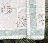 Rabbit Hand Block Printed Baby Dohar