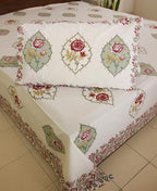 Royal Red Rose Bedsheet with 2 Pillow Cover Set - 220TC - Moriyo Decor