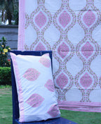 Gulaabi Kusum Bedsheet with 2 Pillow Cover Set - 220TC - Moriyo Decor
