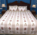 Red & Green Gulzar Hand Block Quilted Bedcover