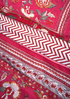 Royal Red Mughal Hand Block Muslin Dohar