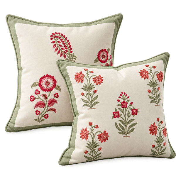 2 Cotton Cushion Covers