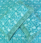 Green Paisley ka Gulistaan Hand Block Bedsheet with 2 Pillow Cover Set - 280TC