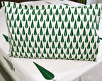 Jungle Green Gulbahaar Hand Block Bedsheet with 2 Pillow Cover Set - 220TC