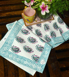 Rangeen Paisley Hand Block Cotton Canvas Table Runner