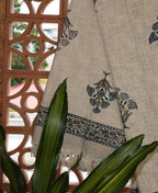 Blue Daffodil Jute Sofa Throw - Moriyo Decor