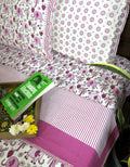 Pink Baby Elephant Design Hand Block Dohar