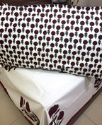 Maroon Marigold Hand Block Bedsheet with 2 Pillow Cover Set - 220TC