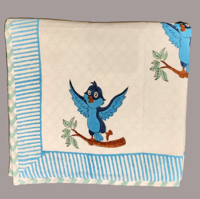 Chidiya Hand Block Printed  Baby Dohar