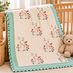 Rabbit Hand Block Baby Quilt
