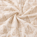 Boat Design Hand Block Baby Quilt