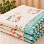 Rabbit Hand Block Baby Quilt