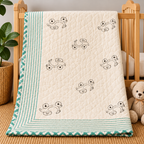Scooter Hand Block Baby Quilt