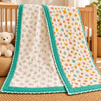 Butterfly Hand Block Baby Quilt