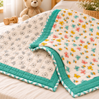 Butterfly Hand Block Baby Quilt