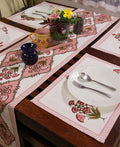 Royal Red Floral Boota Table Mat - Moriyo Decor