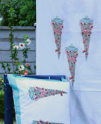 Satrangi Turquoise Bedsheet with 2 Pillow Cover Set - 280TC - Moriyo Decor