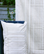 Geometrical Yellow Striped Hand Block Bedsheet with 2 Pillow Cover Set - 220TC
