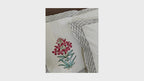 Red Chameli Hand Block Bedsheet with 2 Pillow Cover Set - 320TC