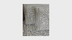 Grey Jaali Hand Block Bedsheet with 2 Pillow Cover Set - 220TC