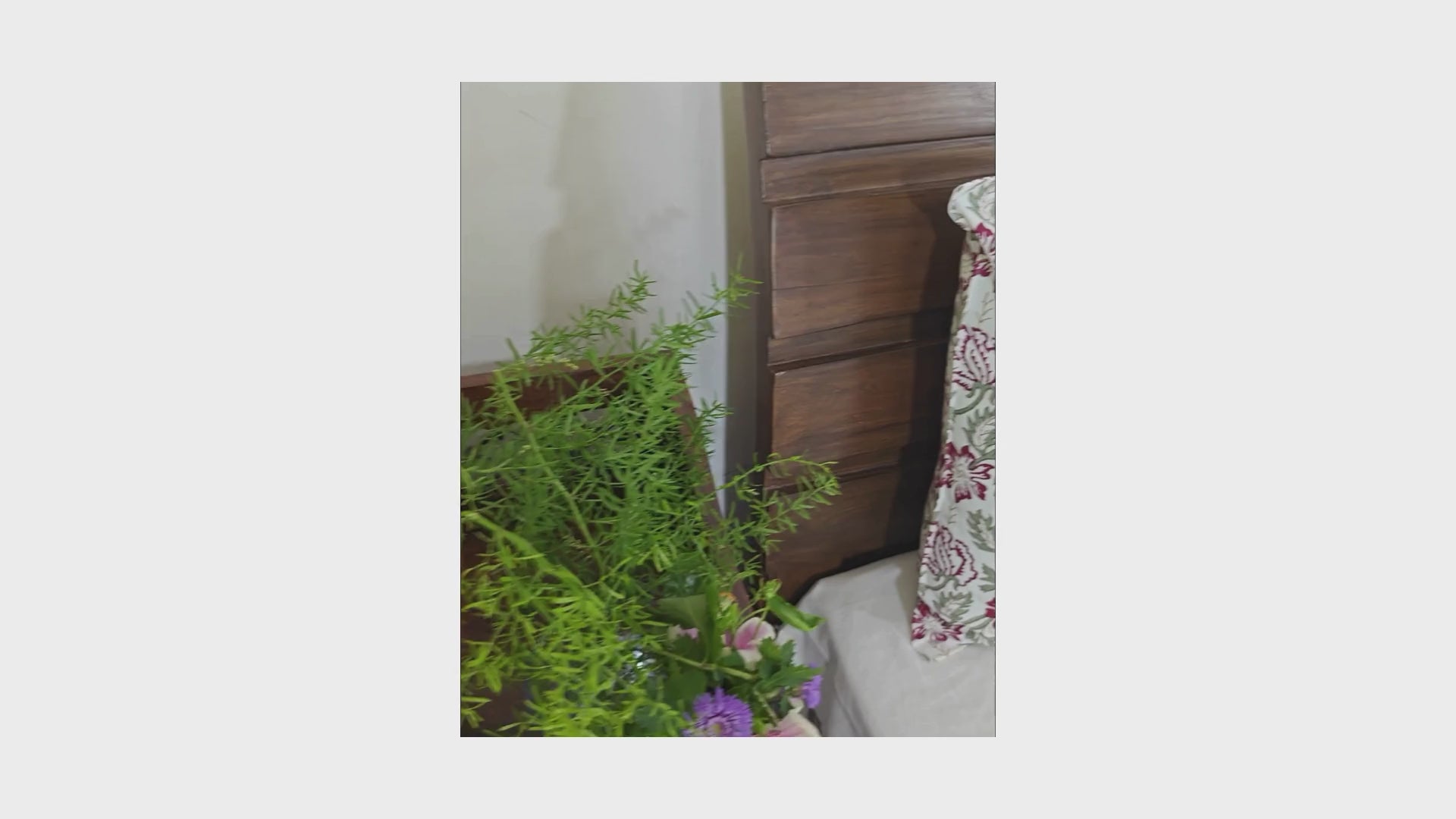 Royal Red Rose Hand Block Bedsheet with 2 Pillow Cover Set - 220TC