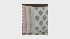 Gulaab Ki Kaliyaan Hand Block Bedsheet with 2 Pillow Cover Set - 280TC