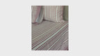 Geometrical Pink Striped Hand Block Bedsheet with 2 Pillow Cover Set - 220TC